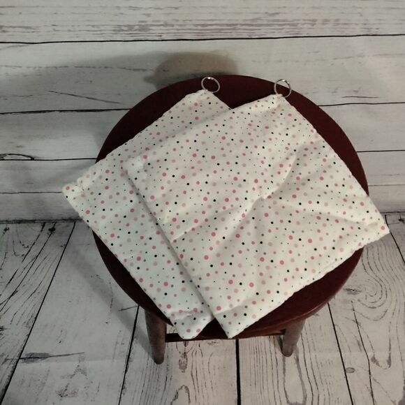 Never used. "Evelyn Jacobs" ( my mom) homemade pot holders for looks. - Picture 1 of 3